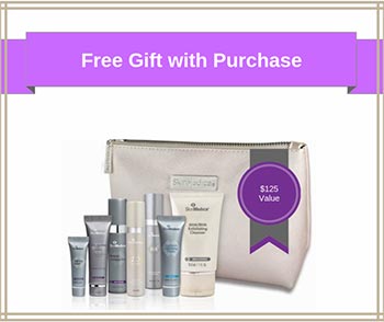 make up bag filled with free SkinMedica products