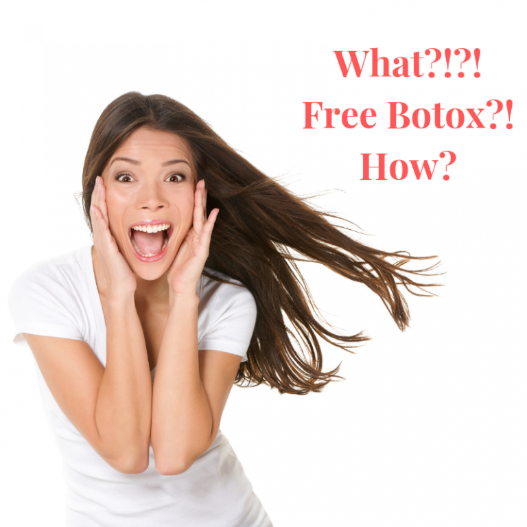 Excited woman with text 